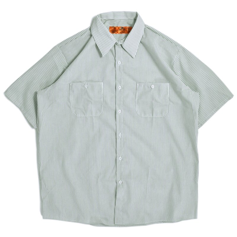 Red Kap S/S Stripe Work Shirts White x Green / レッドキャップ ...