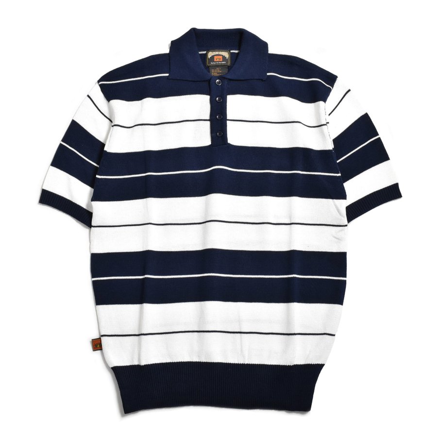 FB County S/S Charlie Brown Shirts Navy x White / エフビー 