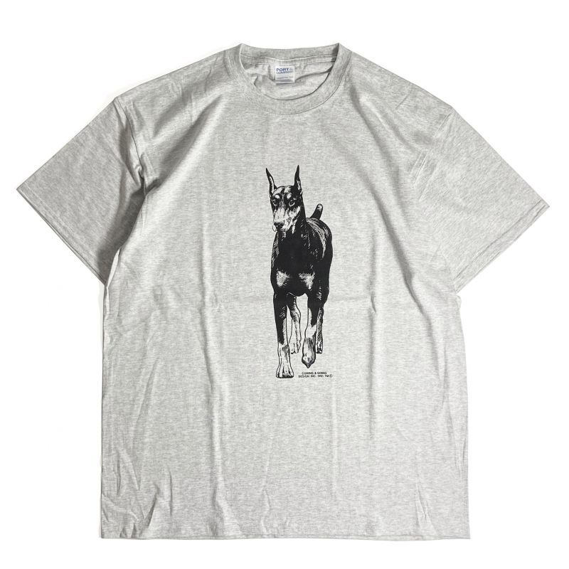 Coming & Going Designs Doberman Cropped Ears T-Shirts Ash