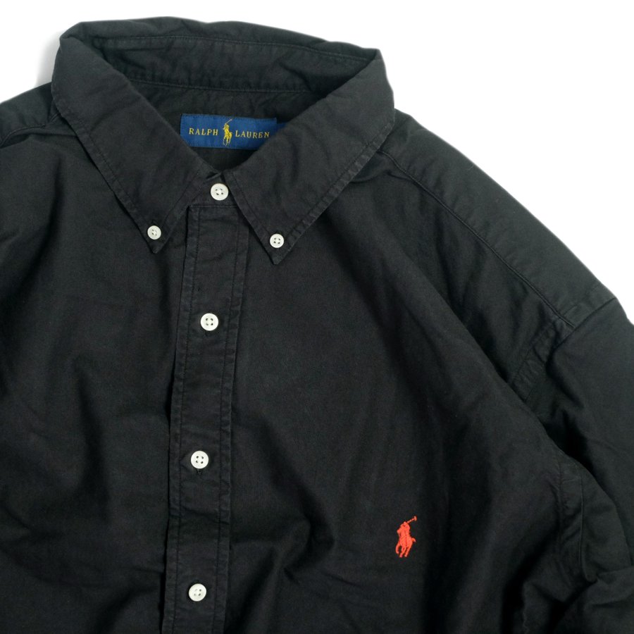 Polo Ralph Lauren L/S Garment Dyed Oxford B.D Shirts Black / ポロ 