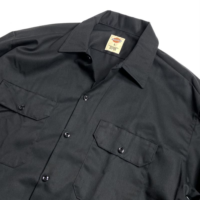 Dickies L/S Work Shirts Black / ディッキーズ ロングスリーブ ワークシャツ ブラック - RAWDRIP