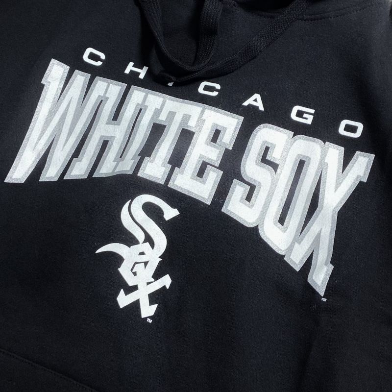MLB Official Chicago White Sox Pullover Sweat Hoody Black 