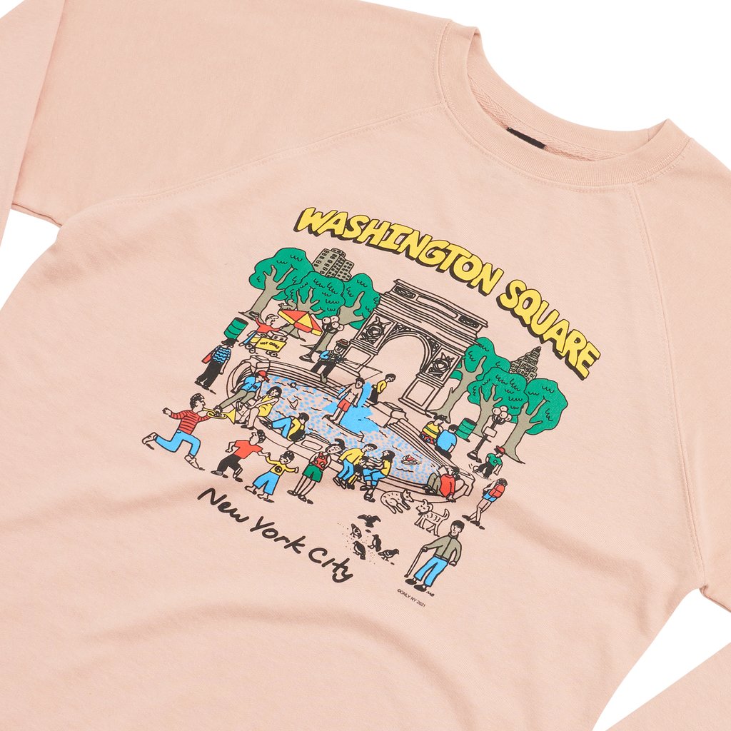 Only Ny Washington Sq Park Crewneck Pale Pink オンリーニューヨーク ワシントンスクエアパーク クルーネック スウェット Rawdrip