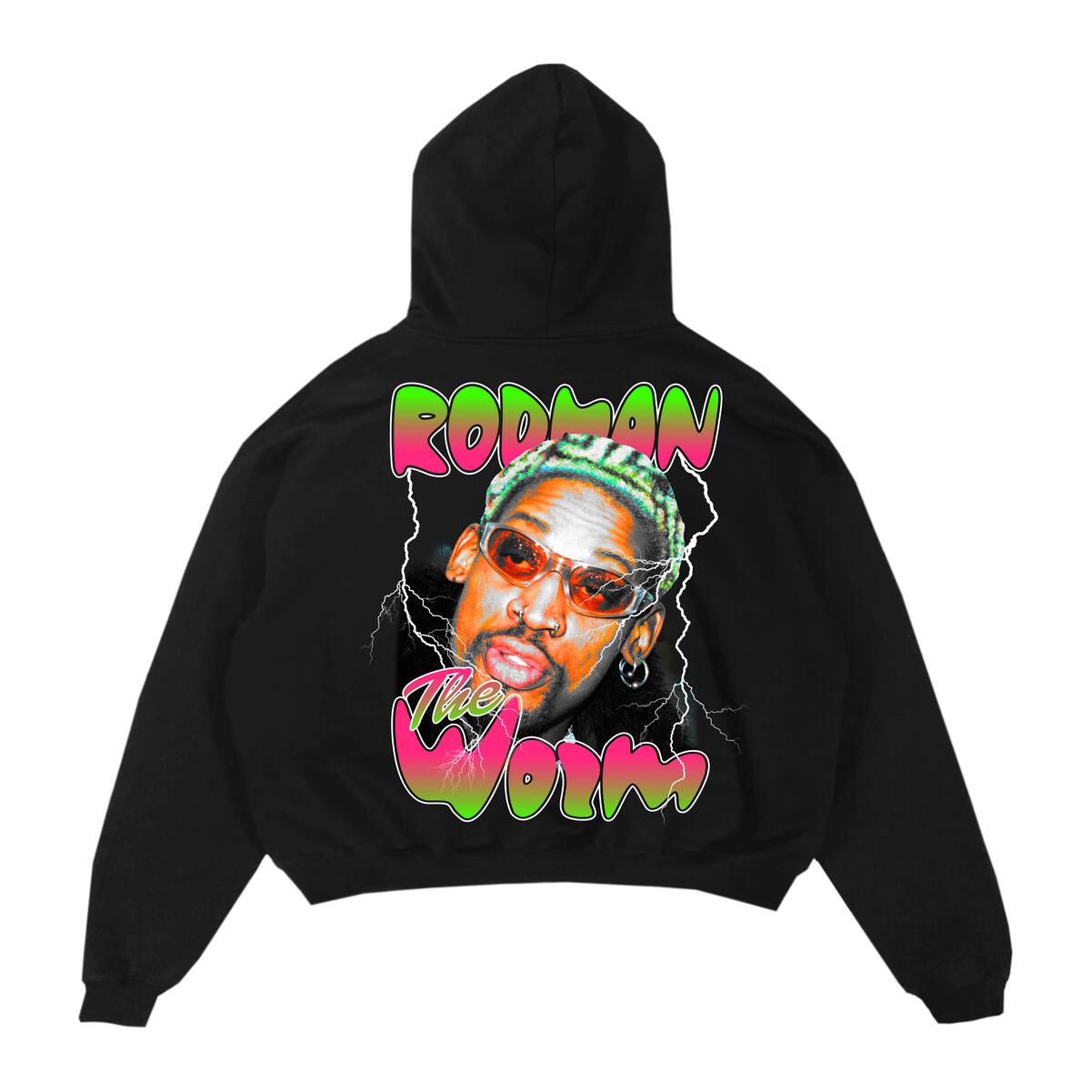 画像1: Rodman Brand The Worm Hoody Black / ロッドマンブランド プルオーバー スウェットフーディ ブラック (1)