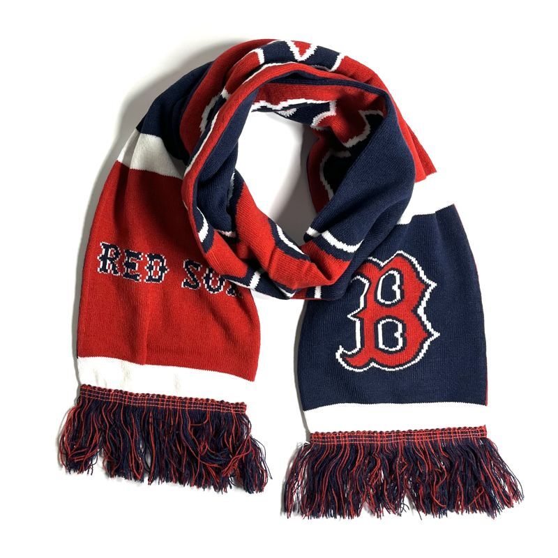 MLB Official Acrylic Color Block Scarf ''Boston Red Sox 
