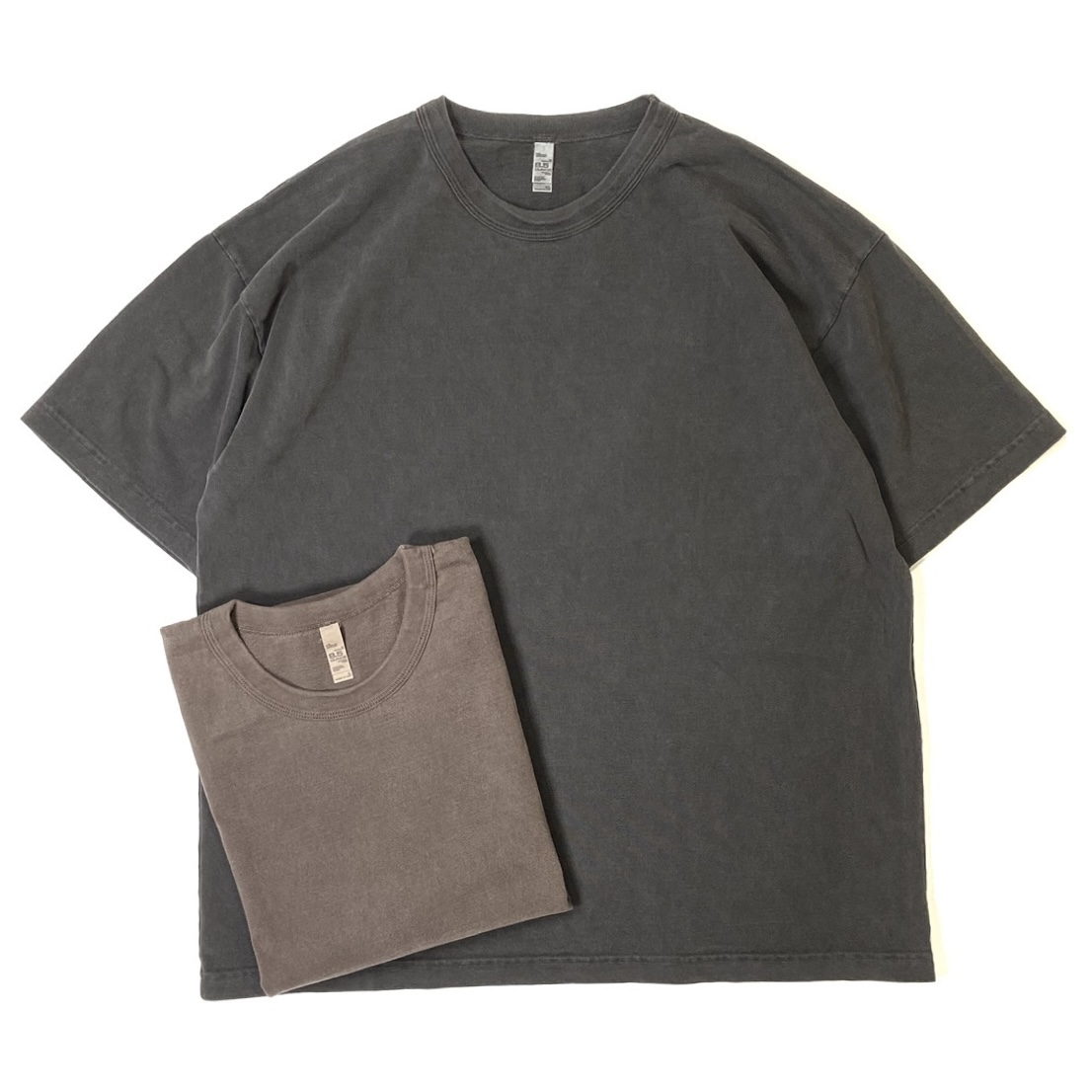 画像1: Los Angeles Apparel 8.5oz S/S Binding Garment Dye T-Shirts / ロサンゼルスアパレル 8.5オンス バインディング ガーメントダイ Tシャツ (1)