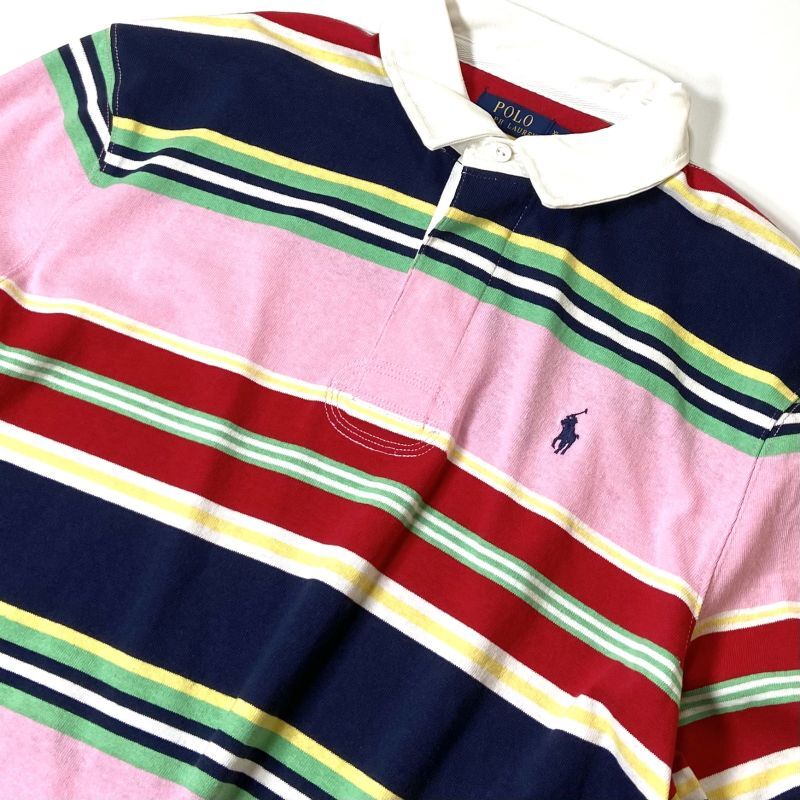 Polo Ralph Lauren L/S Rugby Shirts Pink Multi / ポロ ラルフ