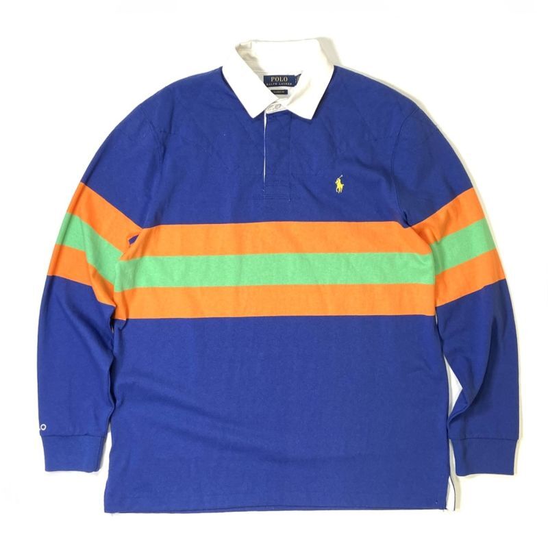 Polo Ralph Lauren L/S Rugby Shirts Blue Yacht Multi / ポロ ラルフ