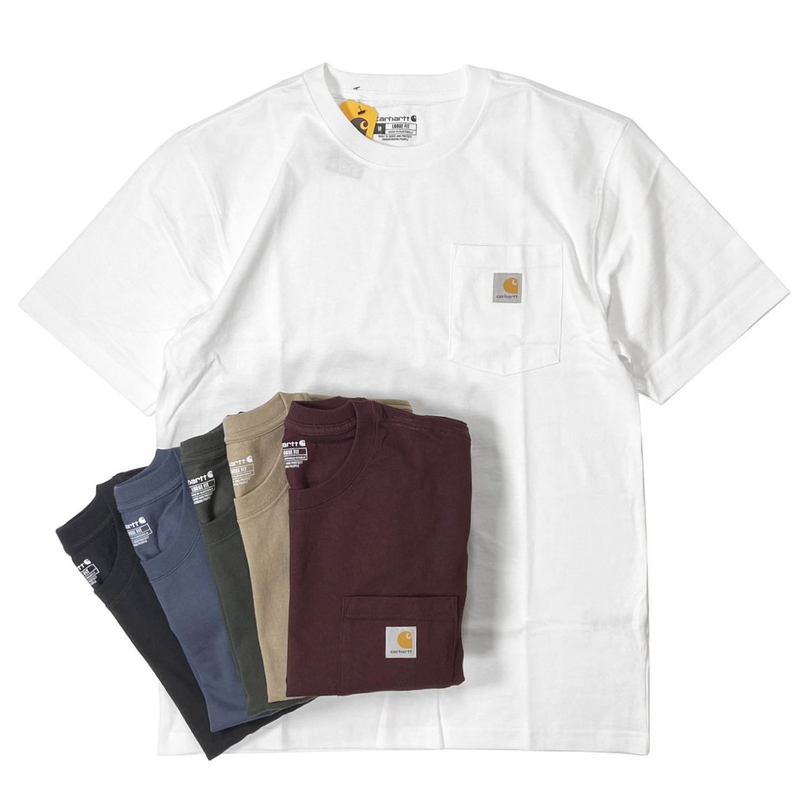 画像1: 【2点目ごとに半額】Carhartt K87 Heavyweight S/S Pocket T-shirts / カーハート K87 ショートスリーブ ポケット Tシャツ (1)