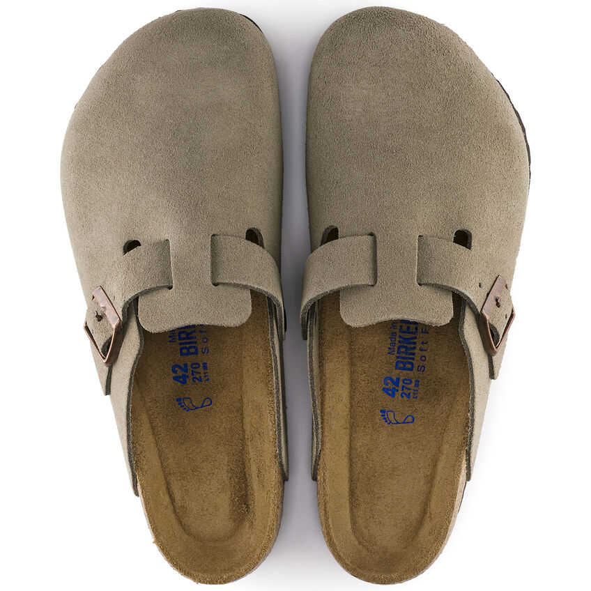 Birkenstock Boston Soft Footbed Taupe Suede / ビルケンシュトック 