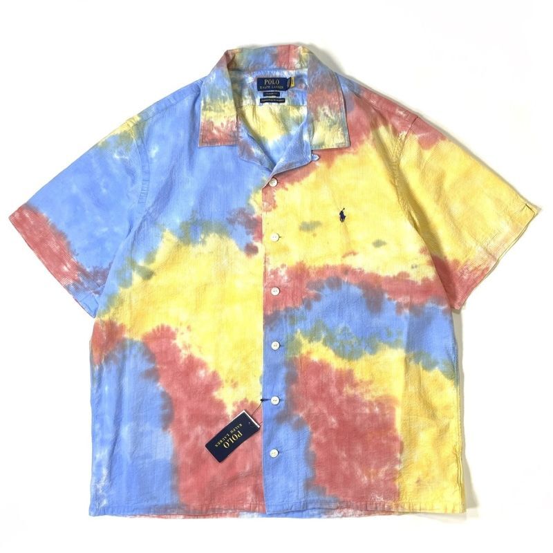 画像1: Polo Ralph Lauren S/S Tie Dye Seersucker Shirts Multi / ポロ ラルフローレン タイダイ シアサッカーシャツ マルチ (1)