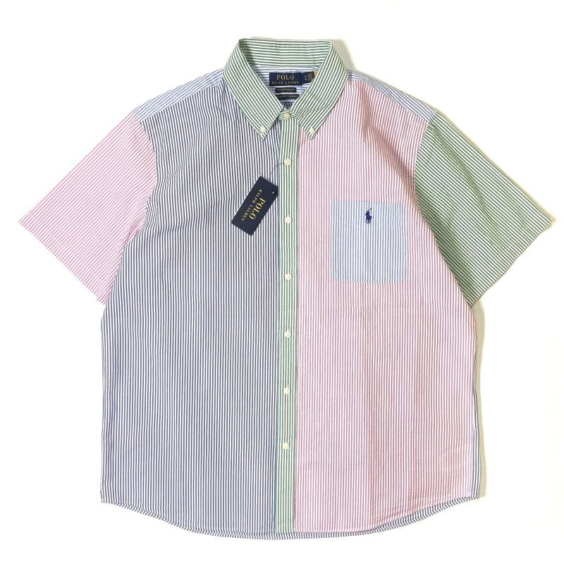 Polo Ralph Lauren S/S Multi Stripe Seersucker Shirts Pink x Green ...