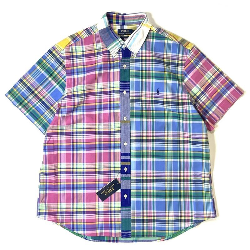 画像1: Polo Ralph Lauren S/S Plaid Oxford Shirts Multi / ポロ ラルフローレン プレイド オックスフォードシャツ マルチ (1)