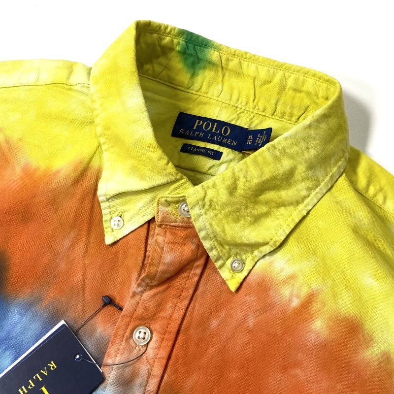 Polo Ralph Lauren S/S Tie Dye Oxford Shirts Yellow Multi / ポロ