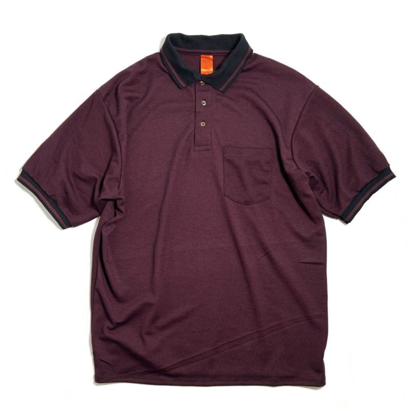 画像1: Red Kap Performance Knit Twill S/S Polo Shirts BurgundyｘBlack / レッドキャップ パフォーマンスニット ツイル ポロシャツ バーガンディｘブラック (1)