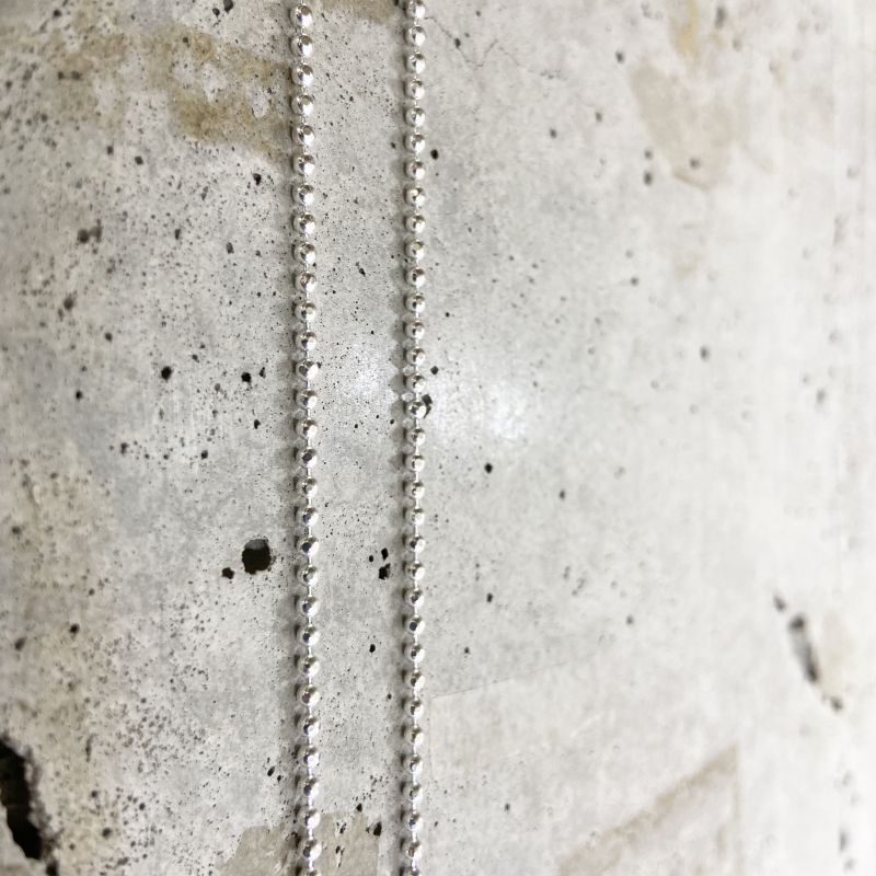 925 Sterling Silver 1.5mm Cutball Chain Necklace / 925 シルバー