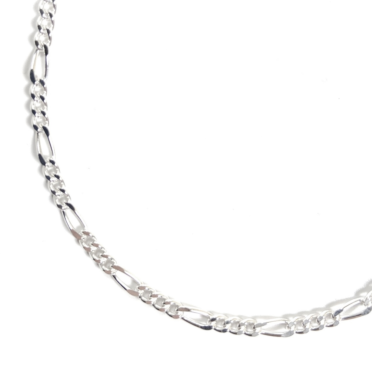 画像1: 925 Sterling Silver 1.5mm Figaro Chain Necklace / 925 シルバー 1.5mm フィガロ チェーン ネックレス (1)
