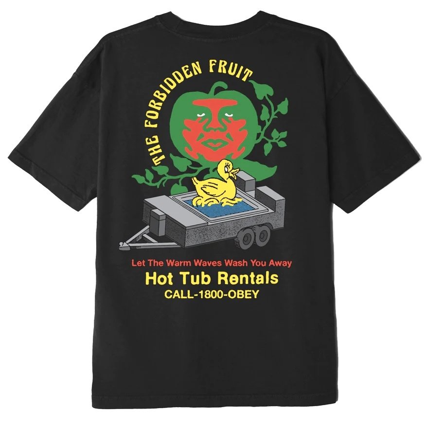 画像1: OBEY The Forbidden Fruit Heavyweight T-Shirts Black / オベイ ザ・フォービドゥン フルーツ ヘビーウェイト Tシャツ ブラック (1)