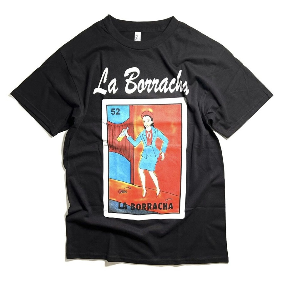 画像1: Mexican La Borracha Tee Black / メキシカン ショートスリーブ Tシャツ ブラック (1)