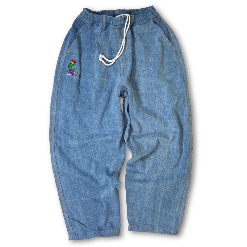 Televisi StarxPizza Denim Pants Light Blue / テレビジスタ―xピザスケートボード デニムパンツ ライトブルー - RAWDRIP Televisi StarxPizza Denim Pants Light Blue / テレビジスタ―xピザスケートボード デニムパンツ ライトブルー - RAWDRIP