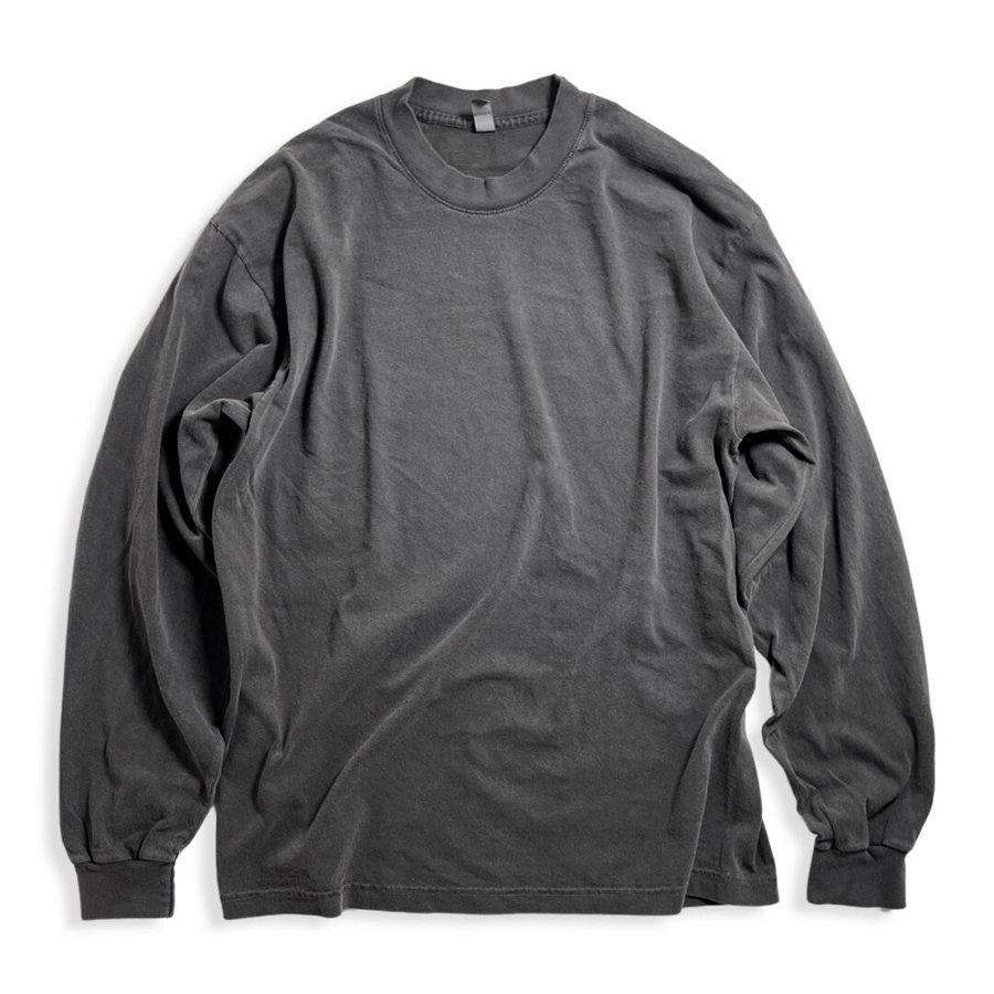 画像1: Los Angeles Apparel 6.5oz L/S Pigment Dye T-Shirts Vintage Black / ロサンゼルスアパレル 6.5オンス ピグメントダイ ロングスリーブ Tシャツ ヴィンテージブラック (1)