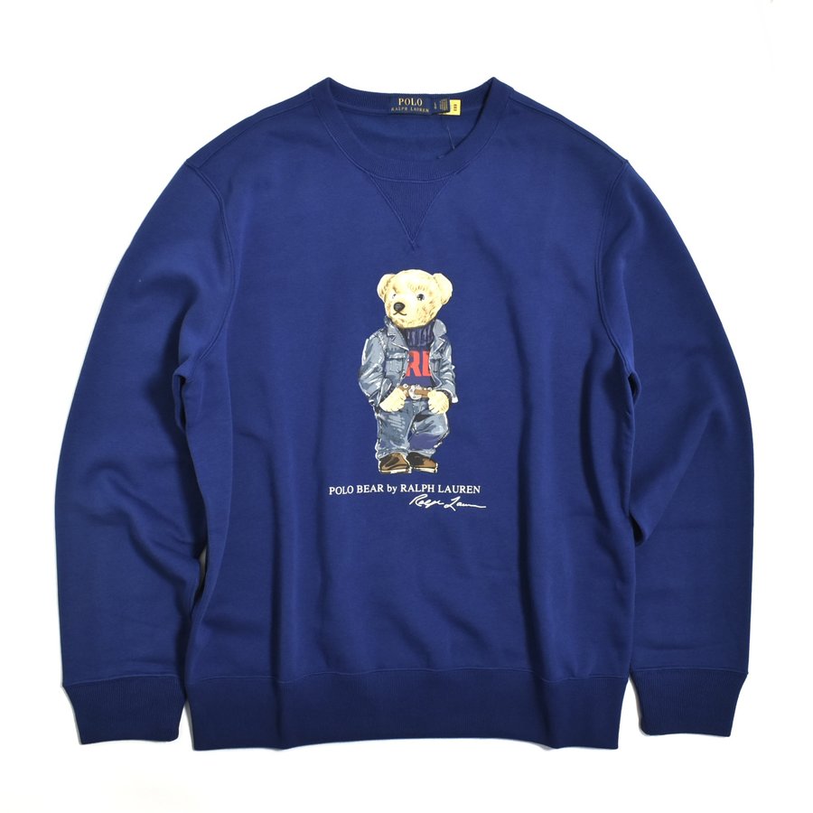 Polo Ralph Lauren Denim Bear Crewneck Sweatshirt Blue / ポロ
