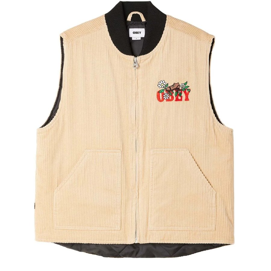 OBEY Duke Corduroy Vest Irish Cream / オベイ デューク コーデュロイ