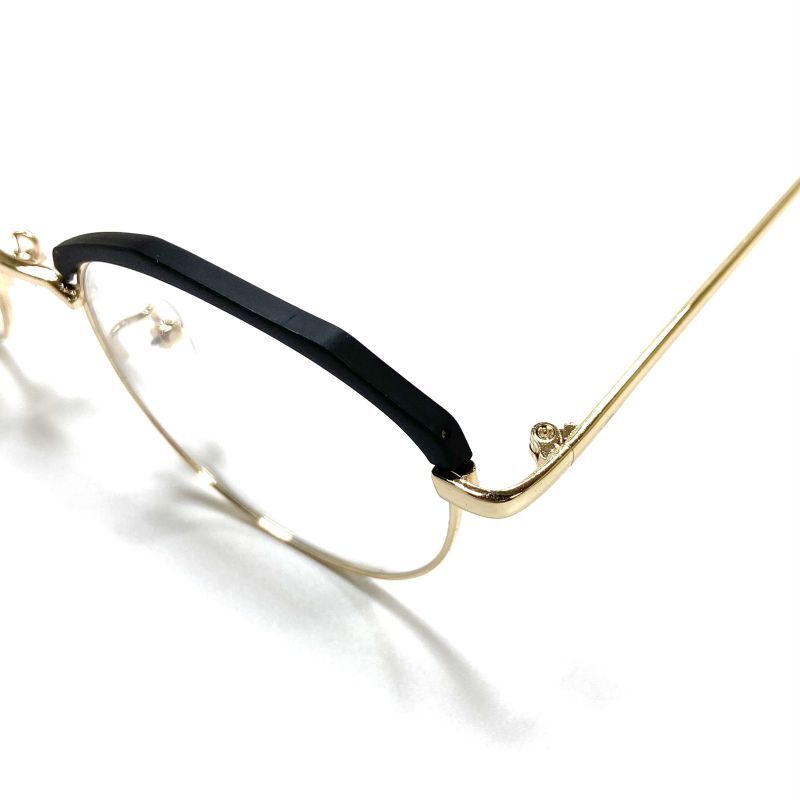 CiCi Vision NYC Half Rim Sunglasses Matte BlackｘClear / シシヴィジョン ニューヨーク  ハーフリム サングラス マットブラックｘクリア - RAWDRIP