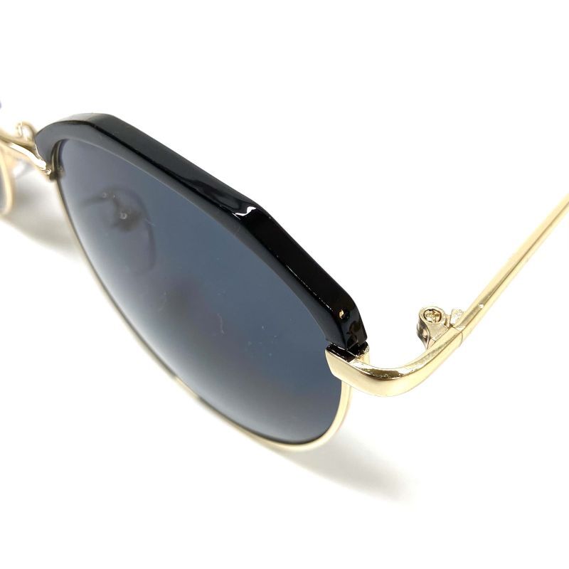 CiCi Vision NYC Half Rim Sunglasses BlackｘBlack / シシヴィジョン ニューヨーク ハーフリム  サングラス ブラックｘブラック - RAWDRIP