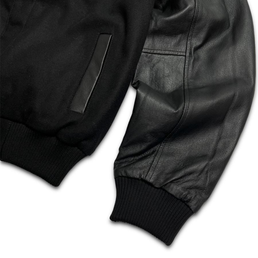 JH Design Reversible Wool Leather Sleeve Varsity Jacket Chicago 