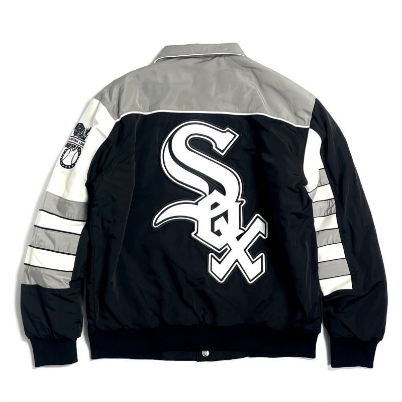 JH Design Chicago White Sox Classic Reversible Nylon Jacket Black 