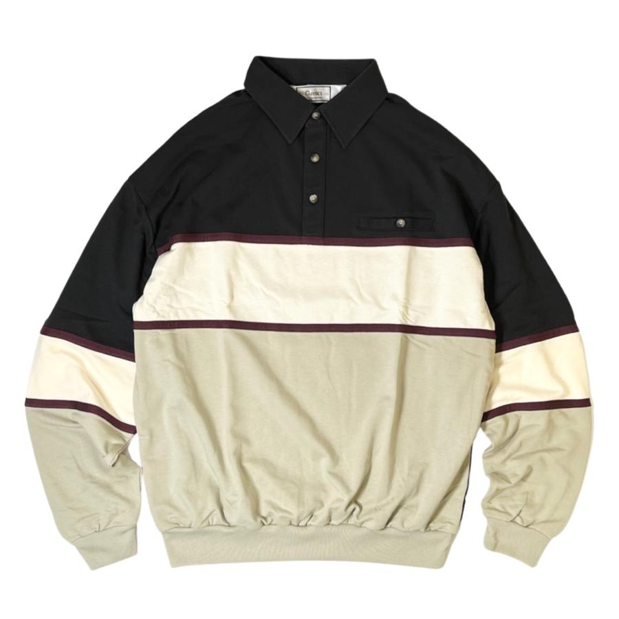 Lord Daniel Sportswear L/S Horizontal Stripe Banded Bottom Polo