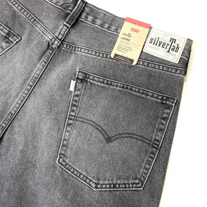 Levi's Silver Tab Loose Fit 5pocket Jeans Worn In Black / リーバイス シルバータブ
