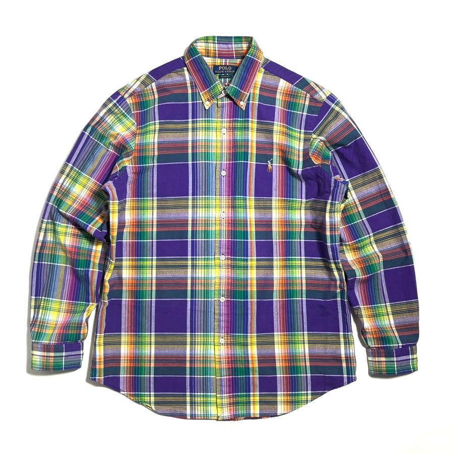 Polo Ralph Lauren L/S Classic Fit Plaid Oxford Shirts Purple Multi