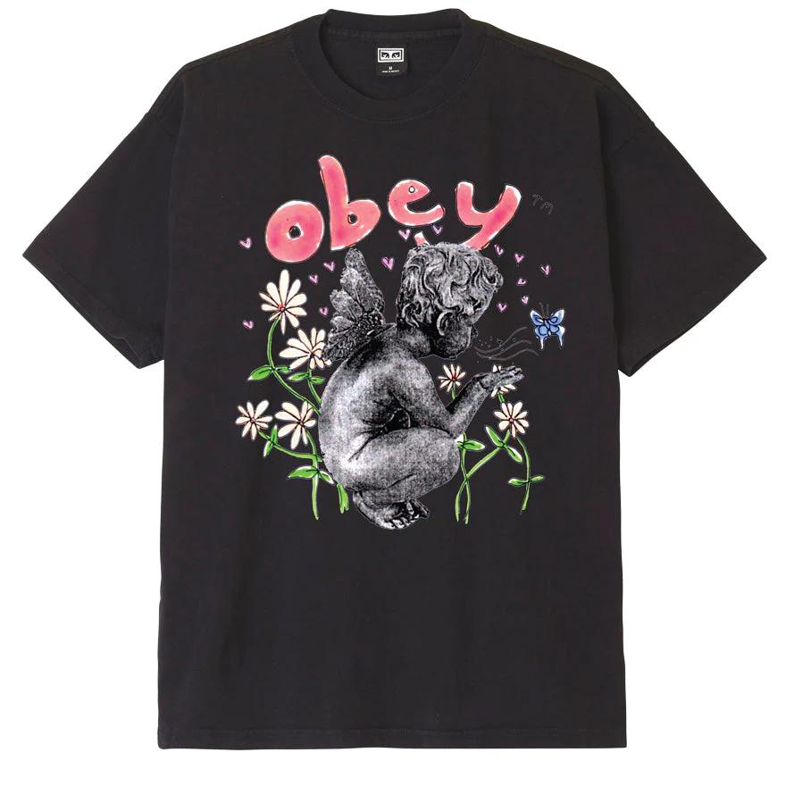 画像1: OBEY Garden Fairy T-Shirts Off Black / オベイ ガーデンフェアリー Tシャツ オフブラック (1)