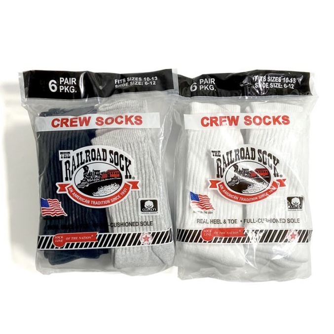 画像1: The Railroad Sock 6pack Crew Socks / レイルロードソック 6パック クルーソックス (1)