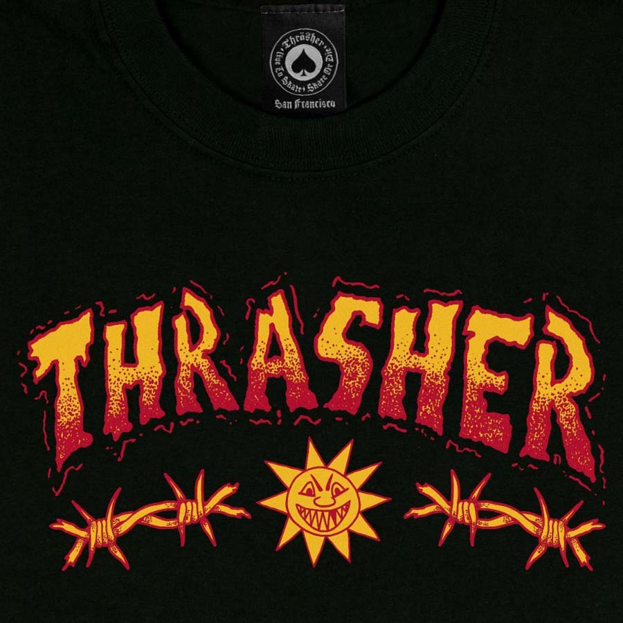 Thrasher Sketch T-Shirts Black スラッシャー スケッチ Tシャツ ブラック RAWDRIP THRASHER スラッシャー 半袖 Tシャツ ブラック 黒 ロゴ