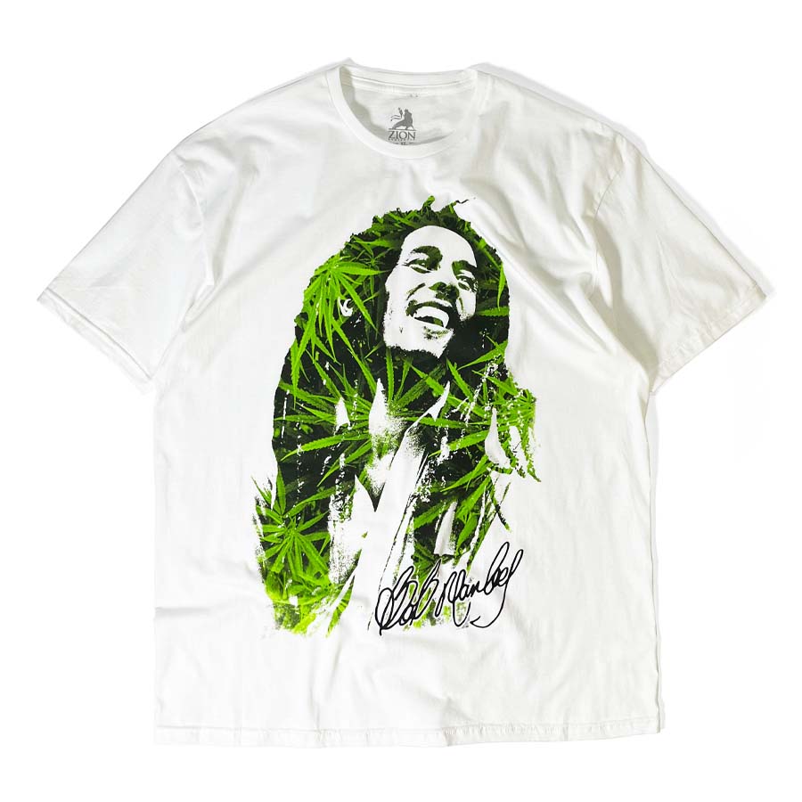 Zion Rootswear Bob Marley Leaves Dreads T Shirts White / ザイオン