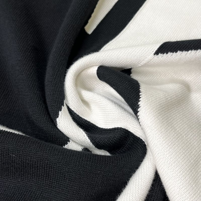 Calvin Klein Cotton Oversized Monogram Logo Sweater Black 