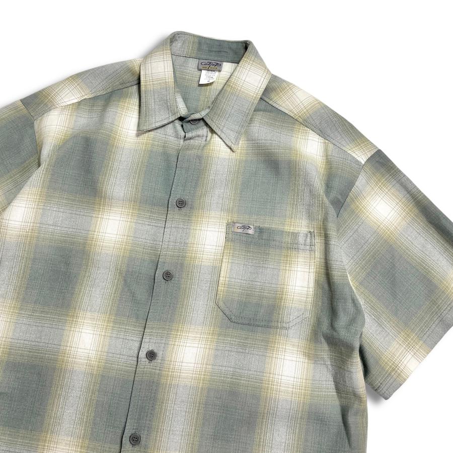 Cal Top S/S Ombre Flannel Shirts New Grey / エフビーカウンティ ...