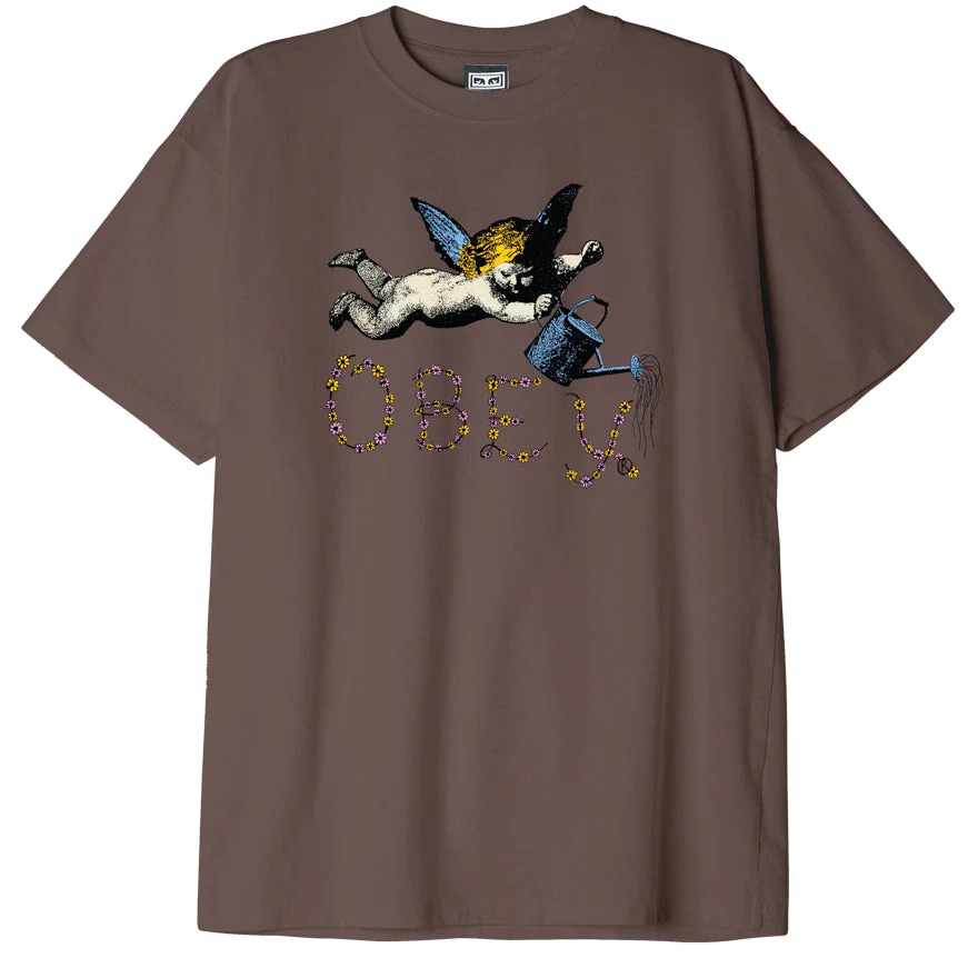 画像1: OBEY Flower Angel S/S T-Shirts Silt / オベイ フラワーエンジェル Tシャツ シルト (1)