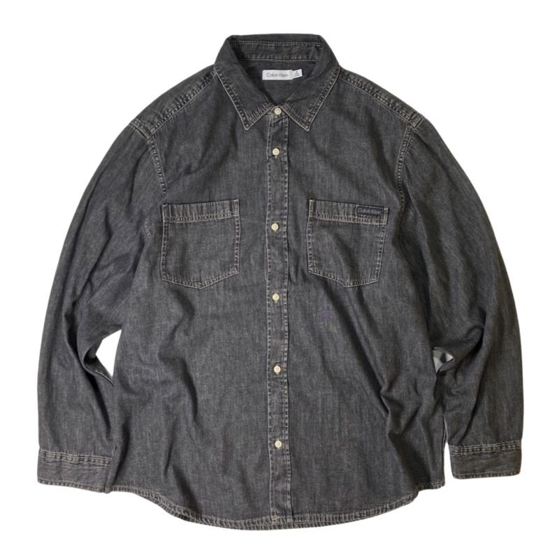 Calvin Klein L/S Denim Shirts Black / カルバンクライン ロング