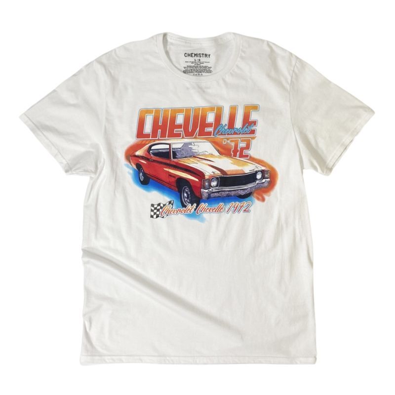 画像1: Chevrolet Chevelle 1972 T-Shirts White / シボレー シェベル  ショートスリーブ Tシャツ ホワイト (1)