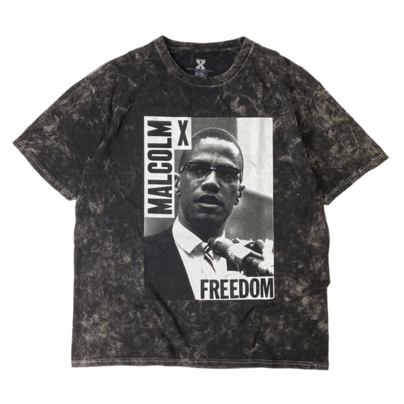 画像1: Malcolm X S/S T-Shirts Acid Black / マルコム・X ショートスリーブ Tシャツ アシッドブラック (1)