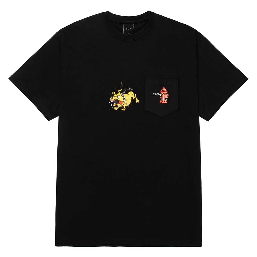 HUF Junkyard Dog Pocket T-Shirts Black / ハフ ジャンクヤード