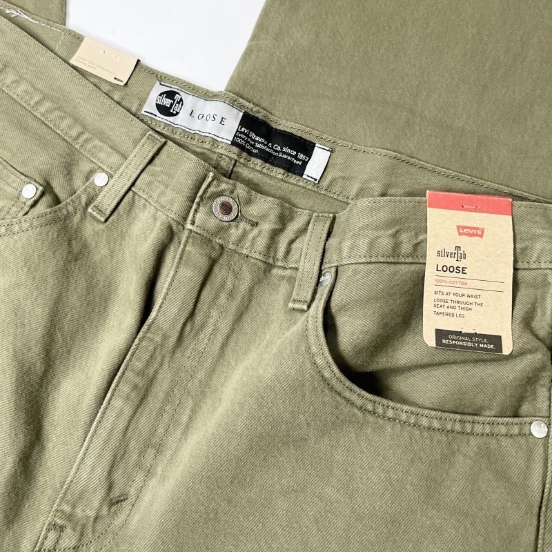 Levi's】SILVER TAB BAGGY W30L30 GREEN-eastgate.mk