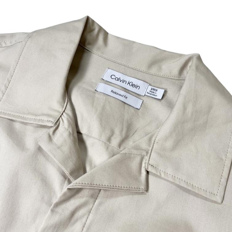 Calvin Klein S/S Relaxed Fit Camp Shirts Natural / カルバン