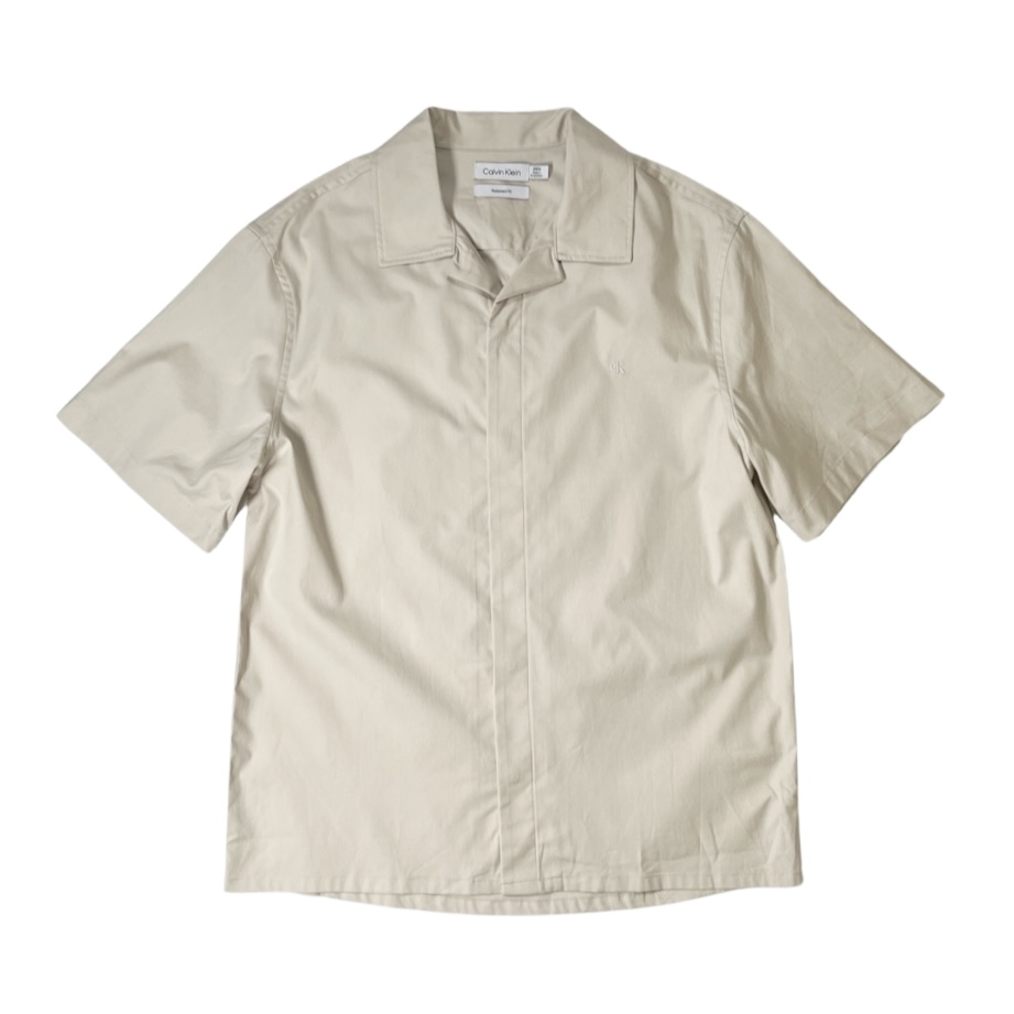 Calvin Klein S/S Relaxed Fit Camp Shirts Natural / カルバン