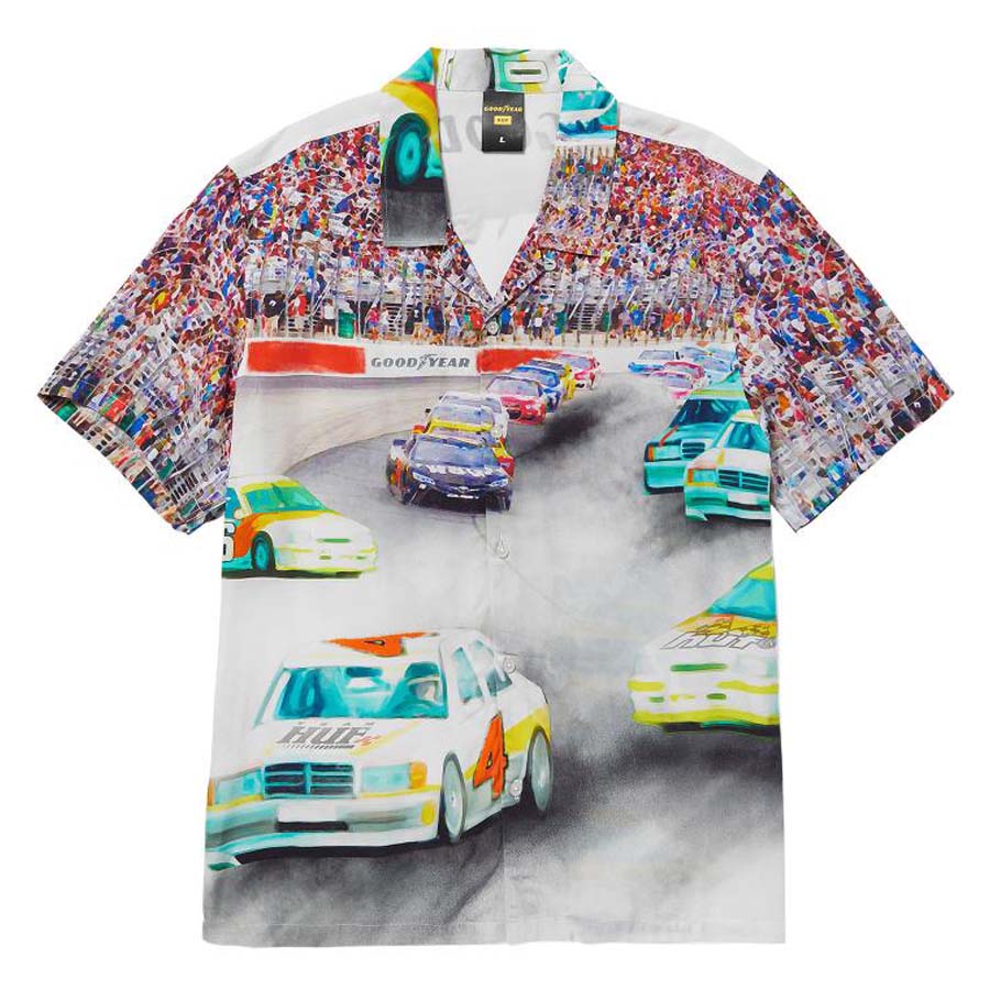 画像1: Huf x Goodyear Circuit S/S Rayon Shirts / ハフｘグッドイヤー サーキット レーヨン シャツ (1)
