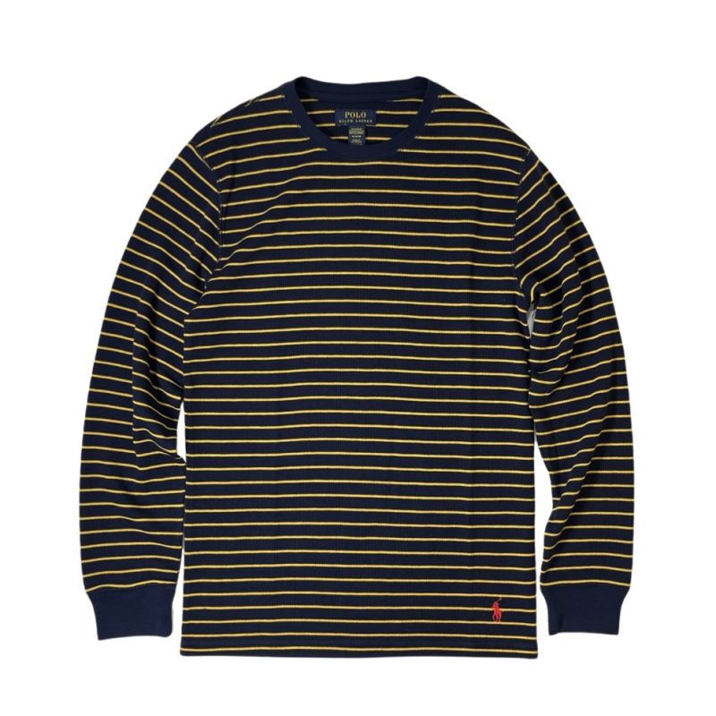 Polo Ralph Lauren Waffle Thermal NavyｘGold / ポロ ラルフローレン 